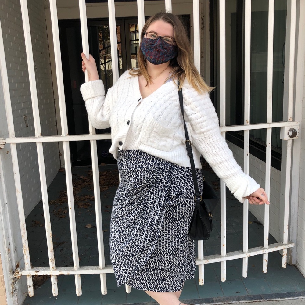 Comfy Patterned Midi Skirt